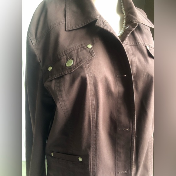 Jones Wear Studio Chocolate Brown Jean Jacket - Picture 4 of 8